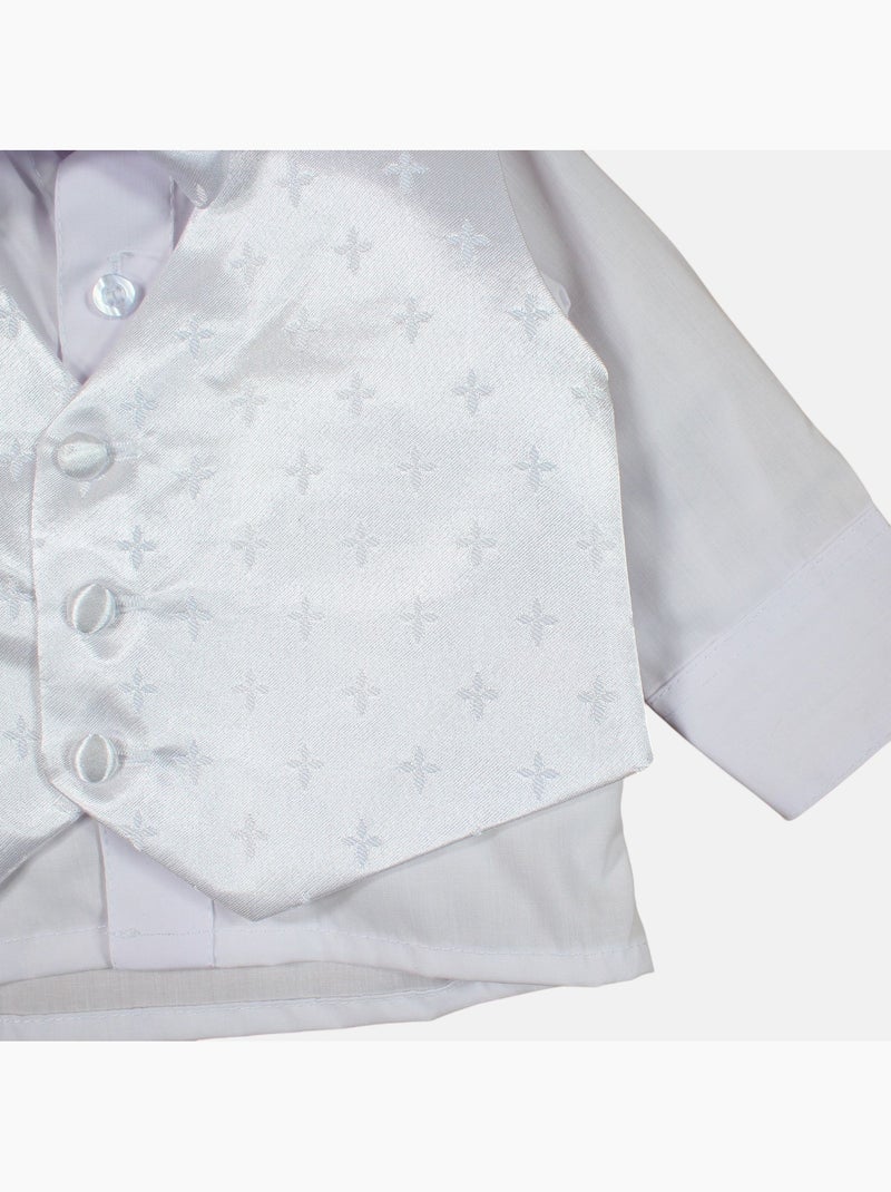 Tom Kids - Conjunto para bebé niño con camisa chaleco pantalón corto y pajarita Blanco - Kiabi