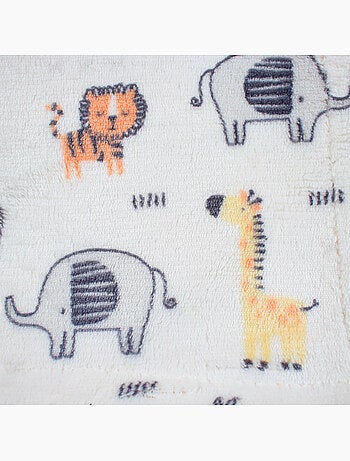 Tom Kids - Manta bebé con estampado de animales de la sabana