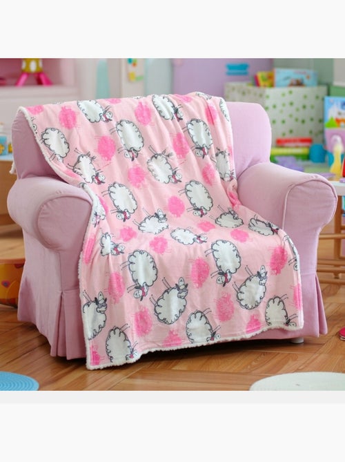 Tom Kids - Manta bebé con estampado de ovejitas y nubes - Kiabi