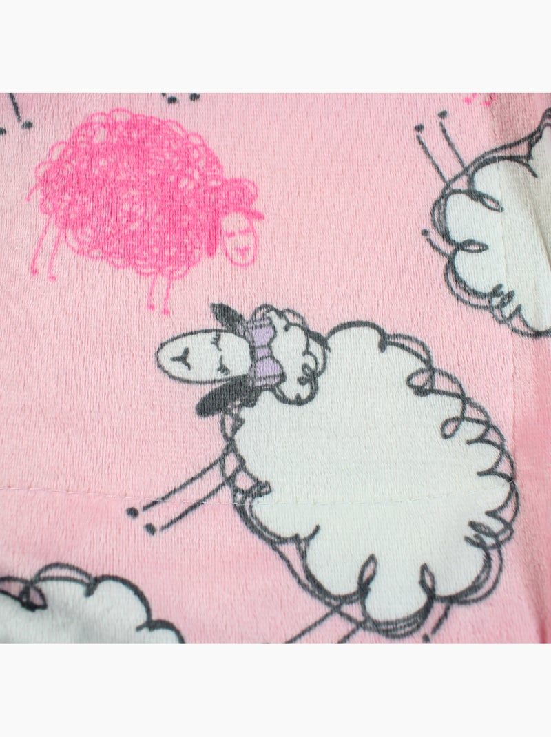 Tom Kids - Manta bebé con estampado de ovejitas y nubes Rosa - Kiabi