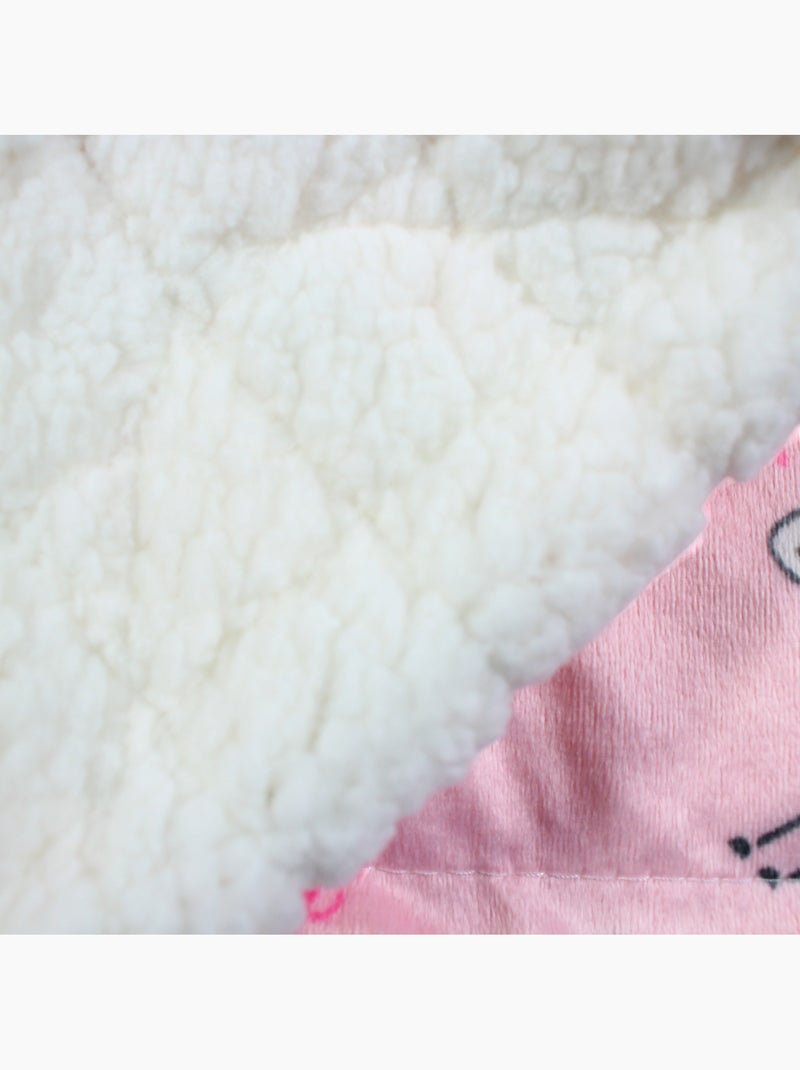 Tom Kids - Manta bebé con estampado de ovejitas y nubes Rosa - Kiabi