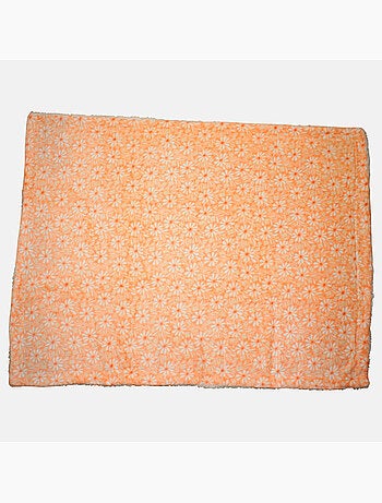 Tom kids - manta de felpa con estampado de flores, 75 x 150 cm, efecto piel de oveja