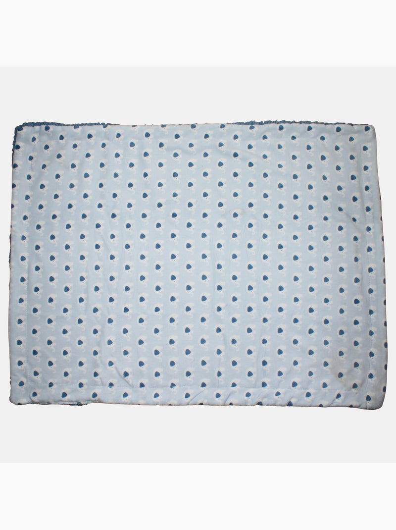 Tom Kids - Manta suave con motivos de pequeños elefantes Azul - Kiabi