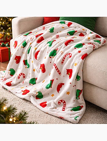 Tom Kids - Manta suave infantil con estampado navideño