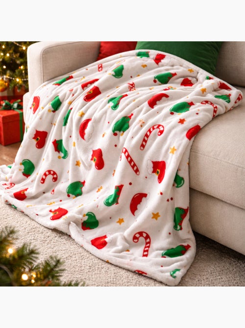 Tom Kids - Manta suave infantil con estampado navideño - Kiabi