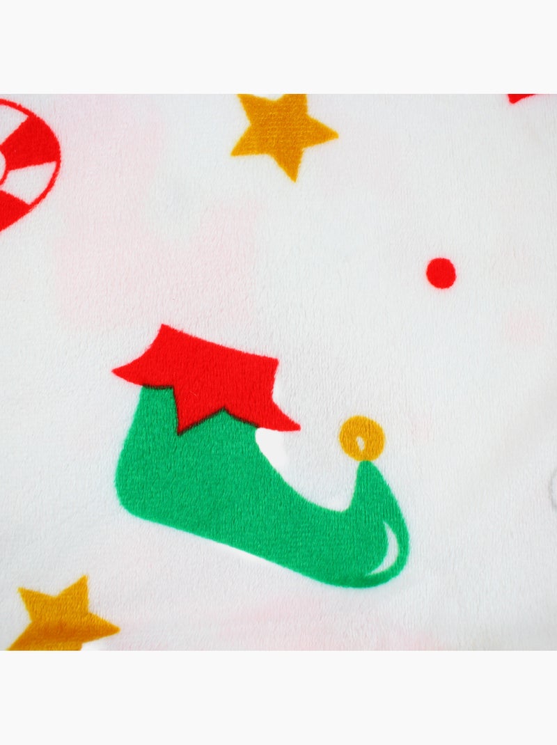 Tom Kids - Manta suave infantil con estampado navideño Beige - Kiabi