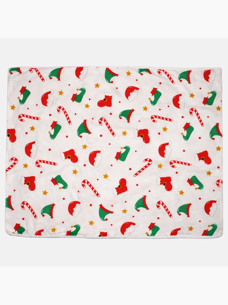 Tom Kids - Manta suave infantil con estampado navideño Beige - Kiabi