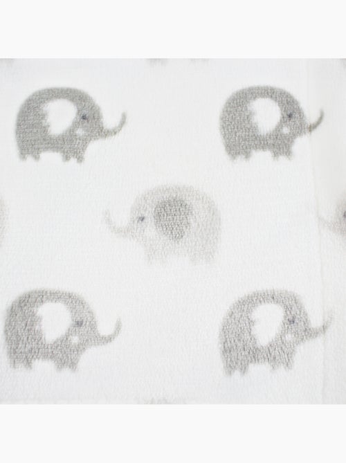 Tom Kids - Manta suave para bebé con estampado de elefantes - Kiabi