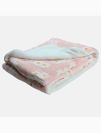 Tom Kids - Manta suave para niña con estampado de margaritas