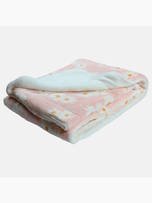 Tom Kids - Manta suave para niña con estampado de margaritas - Kiabi