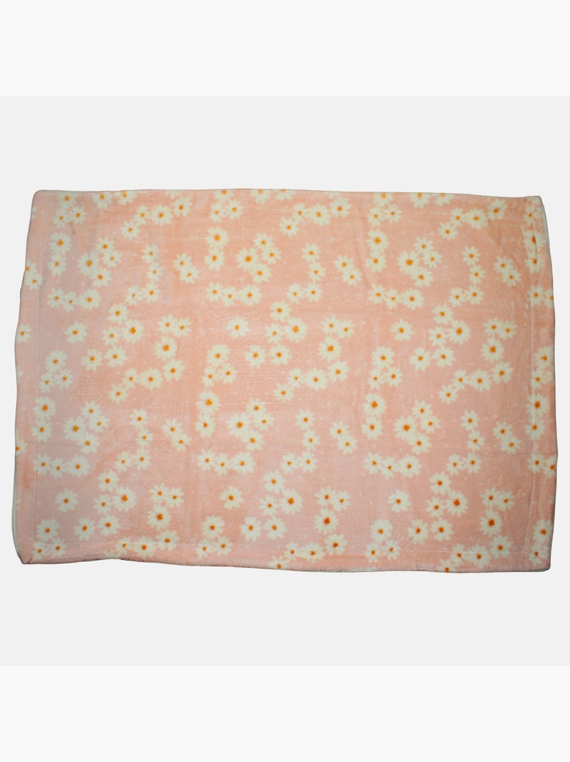 Tom Kids - Manta suave para niña con estampado de margaritas Rosa - Kiabi