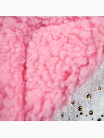 Tom Kids - Manta suave para niña con lunares dorados