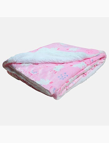 Tom Kids - Manta suave para niña con peluche conejo