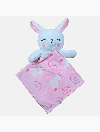 Tom Kids - Manta suave para niña con peluche conejo