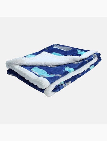 Tom Kids - Manta suave para niño con estampado de ballenas