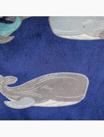 Tom Kids - Manta suave para niño con estampado de ballenas