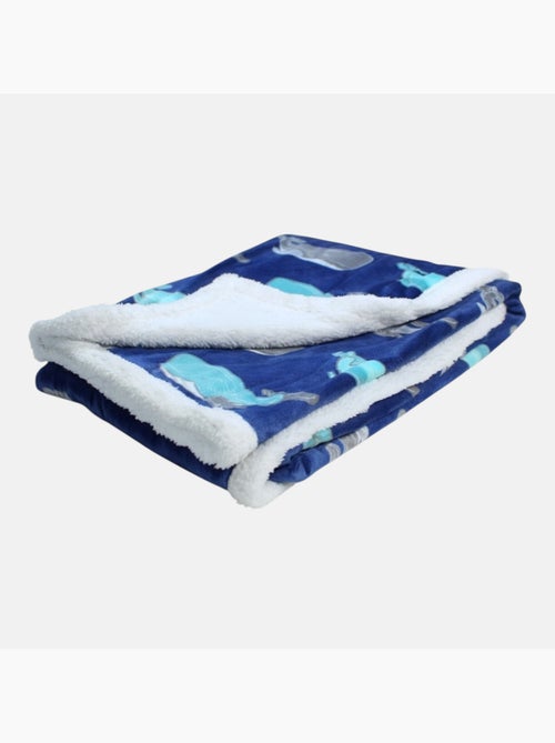 Tom Kids - Manta suave para niño con estampado de ballenas - Kiabi