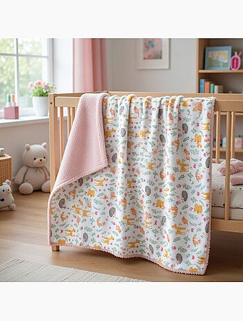 Tom Kids - Plaid suave con motivos de animales del bosque