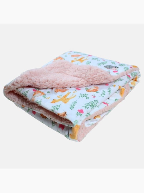 Tom Kids - Plaid suave con motivos de animales del bosque - Kiabi