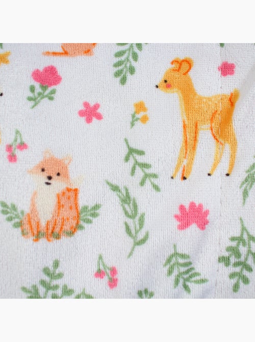 Tom Kids - Plaid suave con motivos de animales del bosque - Kiabi