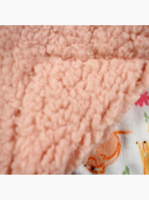 Tom Kids - Plaid suave con motivos de animales del bosque - Kiabi
