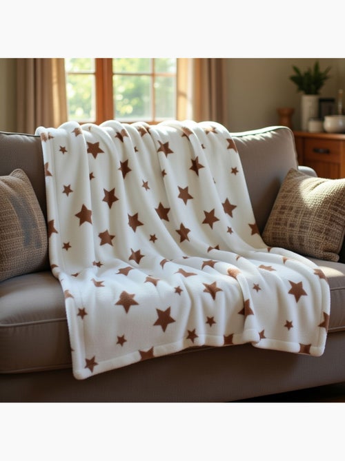 Tom Kids - Plaid suave con motivos de estrellas - Kiabi