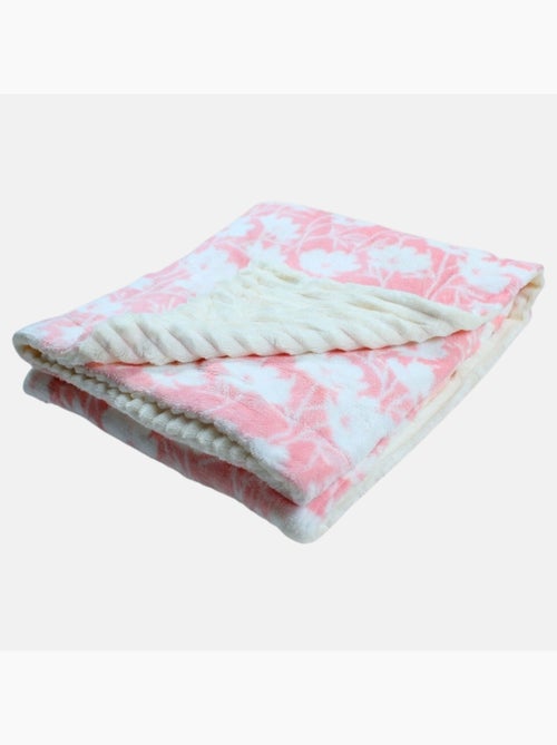 Tom Kids - Plaid suave para niña con motivos florales - Kiabi
