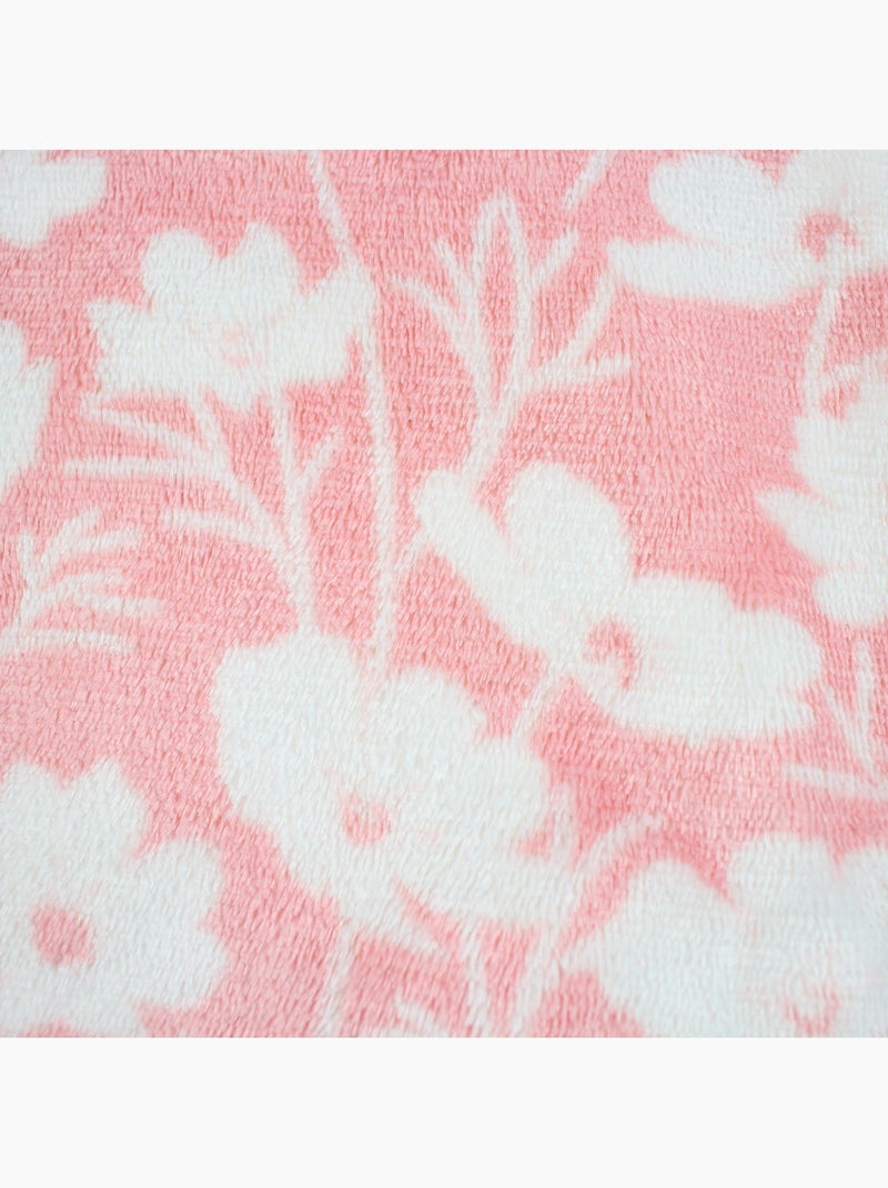 Tom Kids - Plaid suave para niña con motivos florales Rosa - Kiabi