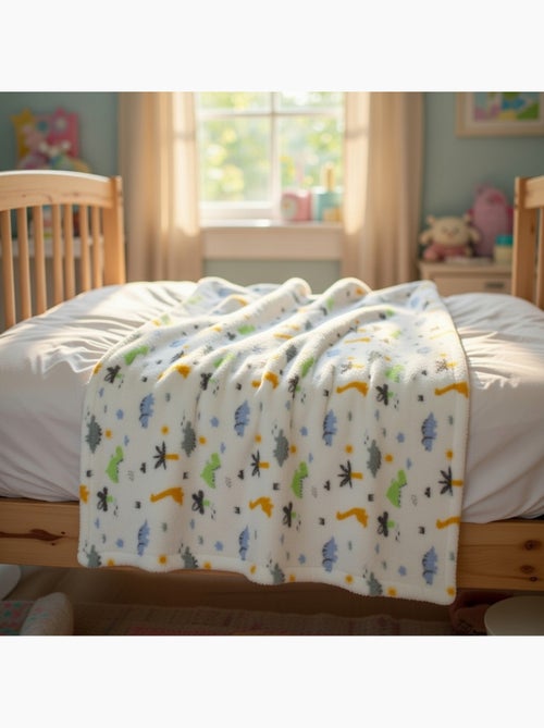 Tom Kids - Plaid suave para niño con motivos de dinosaurios - Kiabi