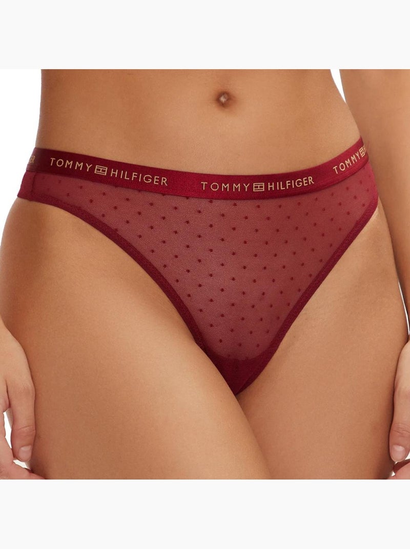 Tommy Hilfiger - Pack 3 Tangas Mujer Rojo - Kiabi