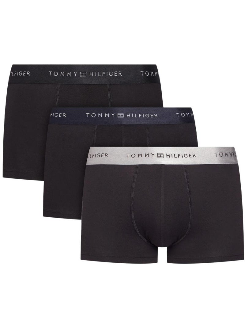 Tommy Hilfiger - Pack de 3 Bóxers para Hombre en Negro Azul Gris - Kiabi