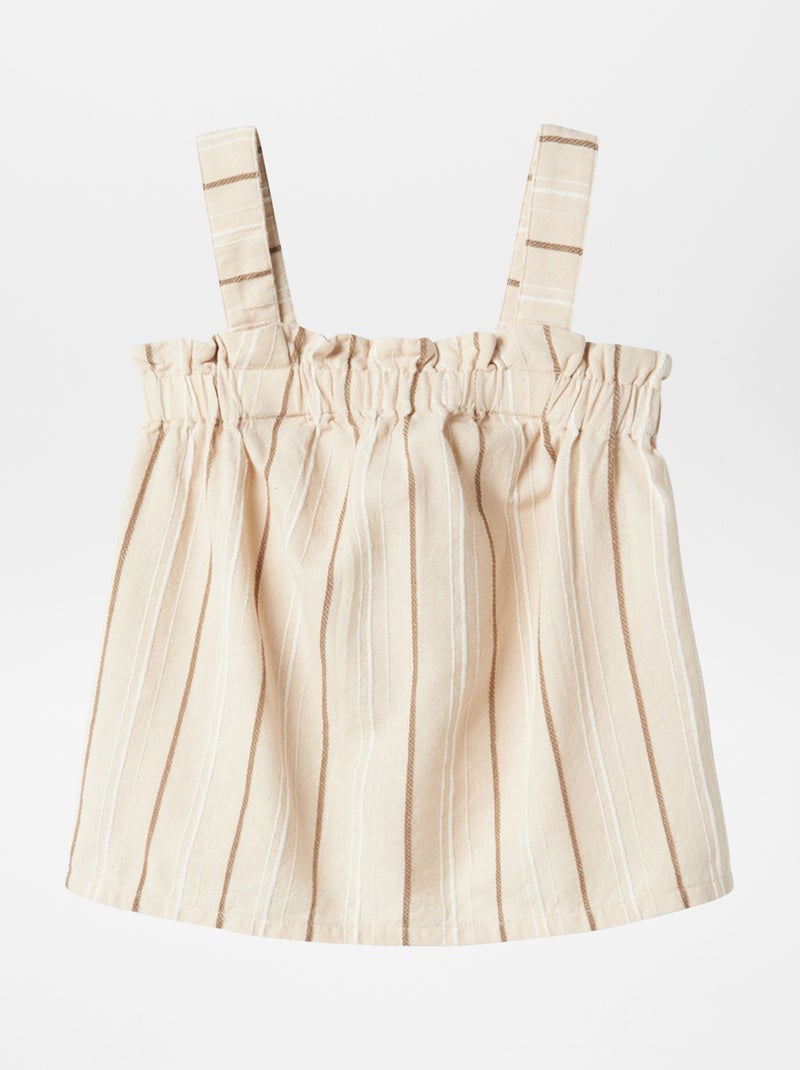 Top a rayas con tirantes 'Name it' BEIGE - Kiabi