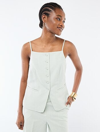 Top abotonado de tirantes