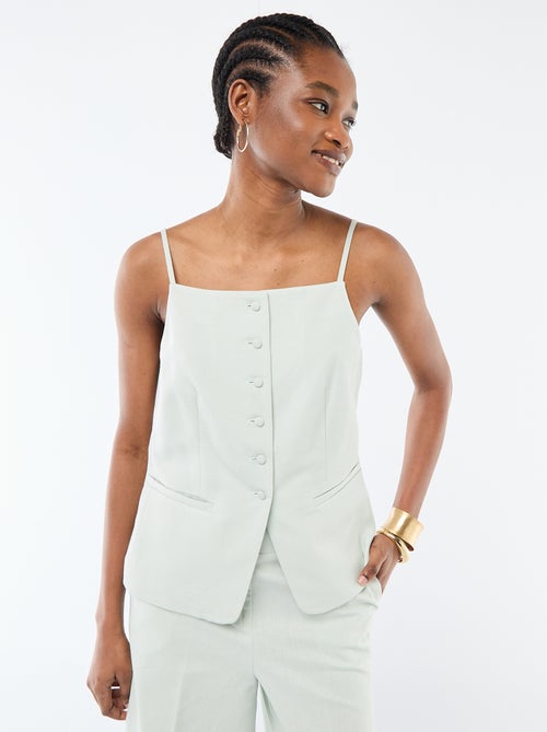 Top abotonado de tirantes - Kiabi