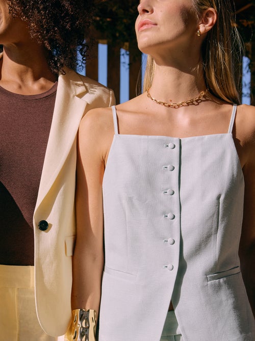 Top abotonado de tirantes - Kiabi