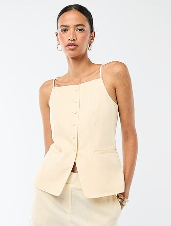 Top abotonado de tirantes