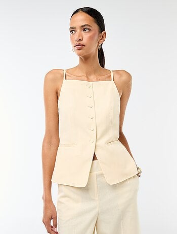 Top abotonado de tirantes