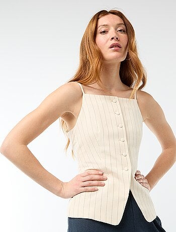 Top abotonado de tirantes