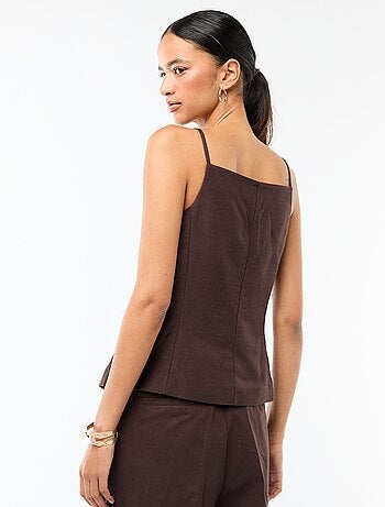 Top abotonado de tirantes