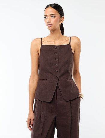 Top abotonado de tirantes