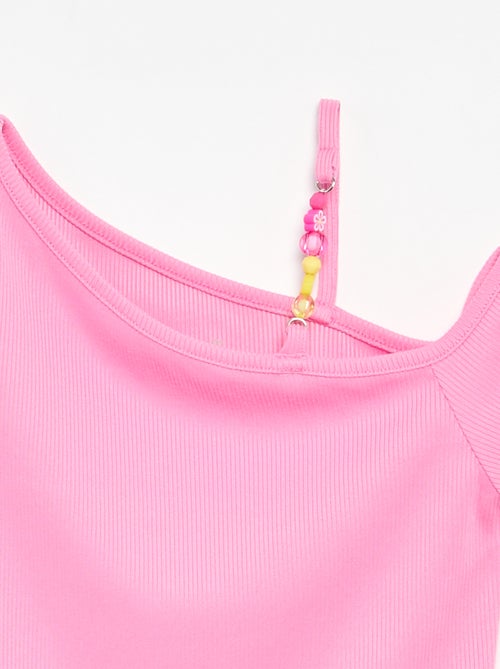Top acanalado con cuello asimétrico - Kiabi