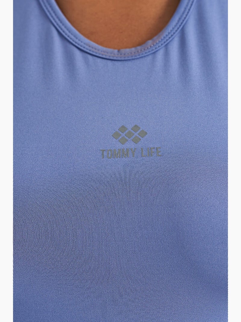 Top active sin mangas con cuello redondo tommy Azul - Kiabi
