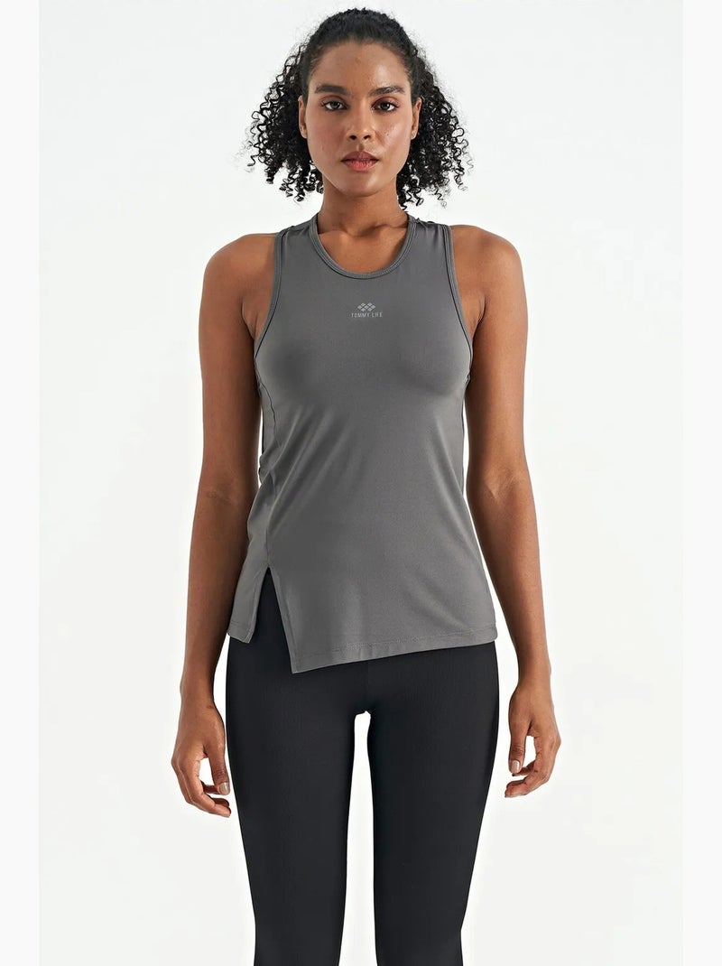 Top active sin mangas con cuello redondo tommy Gris negro - Kiabi