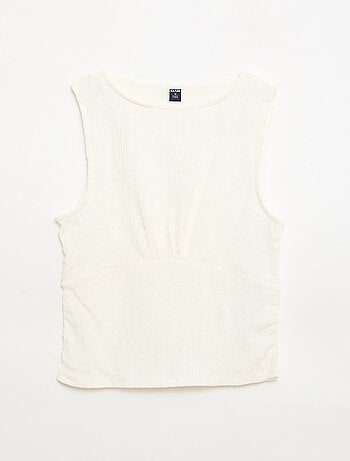 Top ajustado de tejido crepé