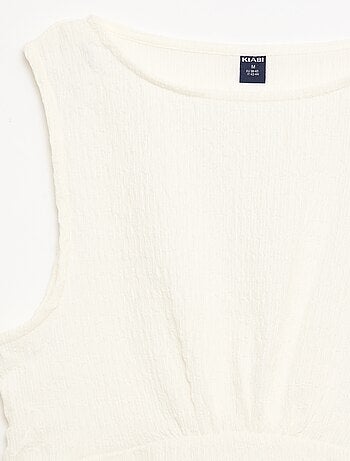 Top ajustado de tejido crepé