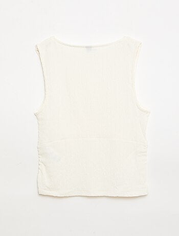 Top ajustado de tejido crepé
