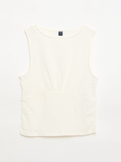 Top ajustado de tejido crepé - Kiabi