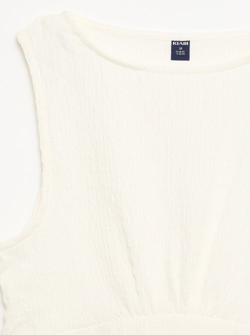 Top ajustado de tejido crepé - Kiabi