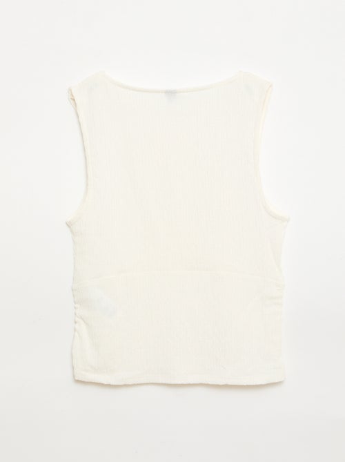 Top ajustado de tejido crepé - Kiabi