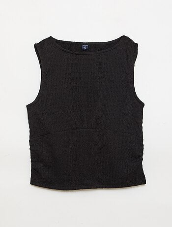 Top ajustado de tejido crepé